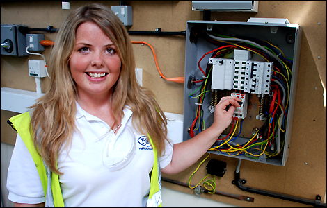 Imaginary female electrician