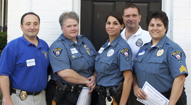 Imaginary female police officers