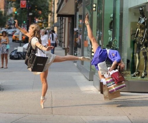 Typical women, obsessed with shopping and ballet.