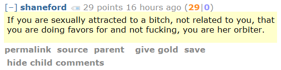 If you are sexually attracted to a bitch, not related to you, that you are doing favors for and not fucking, you are her orbiter.